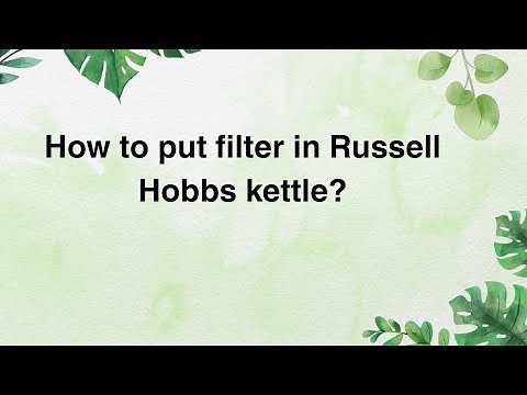 How to put filter in Russell Hobbs kettle?