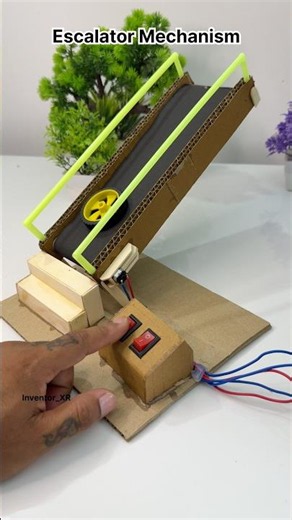 Escalator mechanism with dcmotor #project #youtube #toys #dcmotor #diy