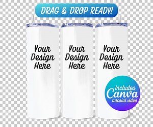 Drag and Drop 20oz Tumbler Mockup, Canva Tumbler Template, 20 Oz Skinny Tumbler Mockup, Canva Template - Etsy