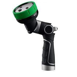 Restmo 2-in-1 Hose Nozzle & Lawn Sprinkler, Heavy Duty Garden Water Sprayer, 4 Spray Patterns, High Pressure, Green