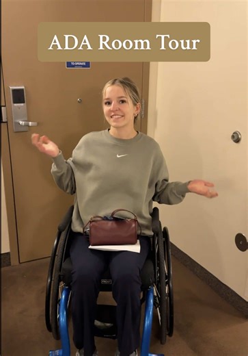 I can’t wait for you to see the finished product! Ignore the hair, it was a long travel/moving day🫠 #accessiblehousing #adaroom #accessibletravel #spinalcordinjury #paraplegic