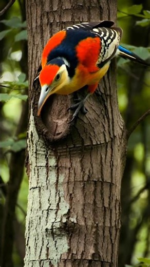 Nest to Flight 🪹🐦 | Woodpecker Life Story#shorts