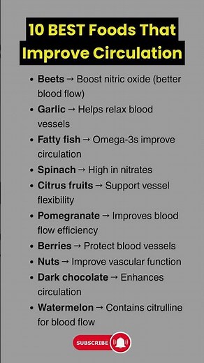 10 BEST Foods That Improve Circulation