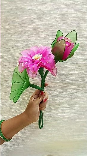 Handmade Nylon Stockings Flower | How to make nylon stocking flower step-by-step #diy #craftbyrenu