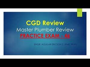 CGD Review - Master Plumber Practice Exam 46