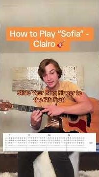How to Play “Sofia” - Clairo 🎸 #guitartok #guitartutorial #guitarlesson #easyguitar #acousticguitar