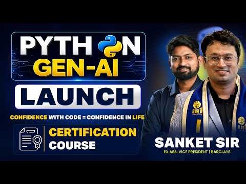 Python & Gen AI Course for Beginners | Batch Launch 2026 | GanitAnk Skills #mhtcet2026