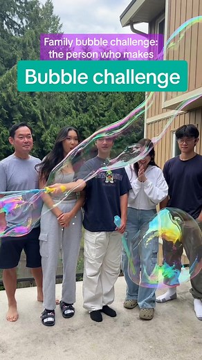 Family Bubble Challenge with the Coolest Bubble Wand!