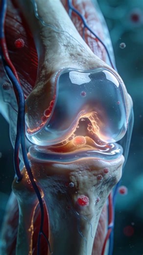 Joint swelling begins when the immune system detects irritation or injury inside the joint. Immune cells release chemical signals that cause nearby blood vessels to widen. The widened vessels allow more blood and fluid to enter the surrounding tissue. As this fluid moves into the joint space, pressure increases and the area begins to swell. The inner lining of the joint also becomes more active. It releases proteins and inflammatory molecules that attract additional immune cells. These cells ent