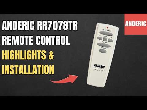Anderic RR7078TR with Reverse Ceiling Fan Remote Control for Hampton Bay - UC7078T CHQ7078T Pairing