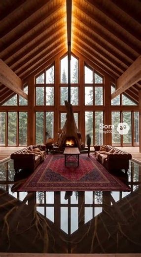 A Magical Journey Through the Wooden Cabin Lobby