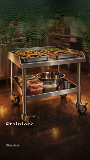 Stainless Steel Mobile Prep Table | Must-Have for Every Commercial Kitchen