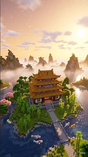 I Built a MASSIVE Chinese House in Minecraft Survival! 🇨🇳🏯 (100 Days Build) #minecraft #shorts