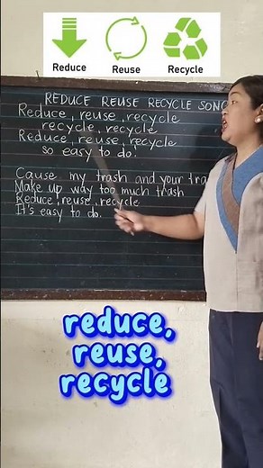 Reduce Reuse Recycle Song #education