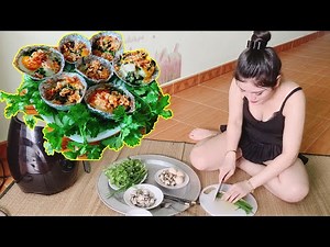 Hot Girl Cooking | Seafood fried in combination with eggs | Amazing Foods | HaTrang Daily Life