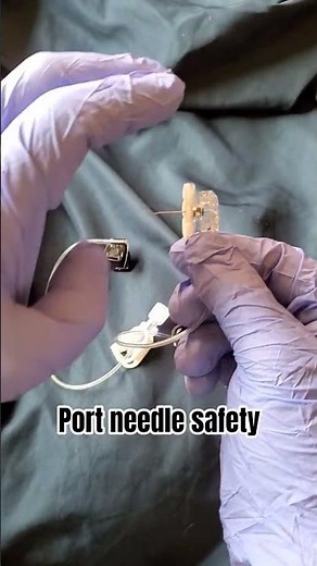 Port needle safety-some have 'built in' safeguards, some do not...