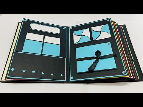 how to make scrapbook /handmade scrapbook/scrapbook making idea for school projects