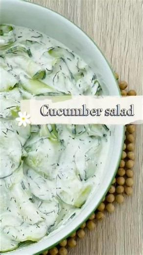 Cucumber salad - German style - creamy, easy and yummy cucumber salad