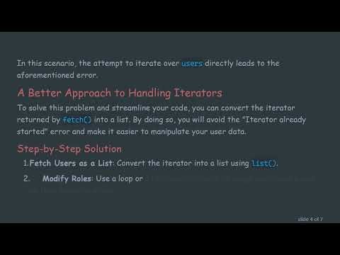 Solving the Iterator already started Error in Google Datastore with Python