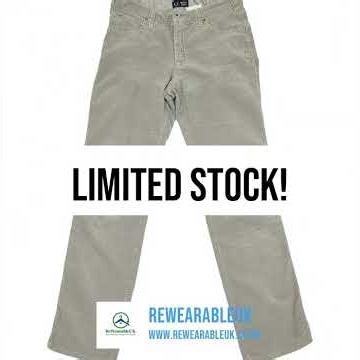 Armani Jeans AJ Women’s Grey Trousers W29 Cotton Stretch Straight Leg