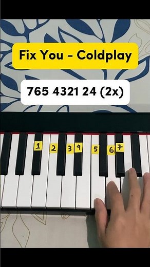 Fix You - Coldplay (Easy Tutorial) #fixyou #coldplay #music #shorts