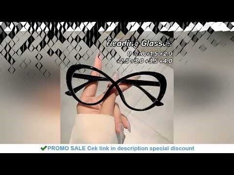 Luxury Retro Cat Eye Reading Glasses Fashionable Large Frame Presbyopia Glasses for Women Blue Light