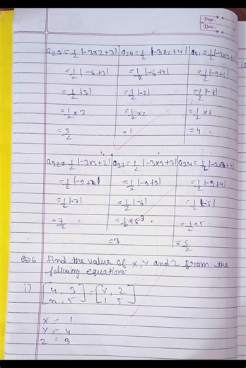 class xii maths matrices ex-3.1 syllabus as per 2026-27 solved exercise #anime #phonkmusic #music