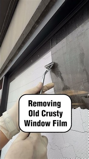 Removing Old Window Film #windowfilm #windowtint #satisfying