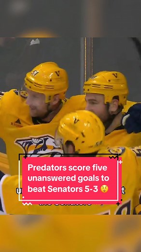 Nashville's Epic Comeback: Predators Defeat Senators 5-3