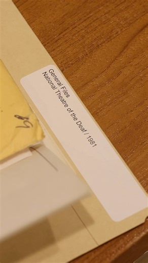 Papers relating to the National Theatre of the Deaf and the Eugene O'Neill Theatre dating to 1981. These papers document the process of the National Theatre of the Deaf becoming independent from the O’Neill Theatre, and include financial documents, letters, and curriculum from the National Theatre of the Deaf's programs. Call Number: JWJ MSS 176 #DeafTheatre #NationalTheatreoftheDeaf | Beinecke Rare Book and Manuscript Library