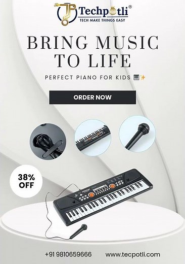 49-Key Electronic Piano for Kids | Fun & Learning Keyboard with Mic 🎶