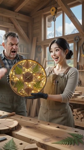 Messy Wood Oil Spill to Glowing Botanical Clock #howtobuild #diy #giftforguest