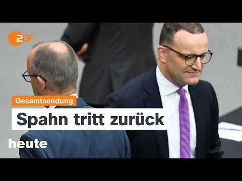heute 19:00 Uhr vom 18.07.2026 Spahn Rücktritt, Proteste in Ukraine, EU-Regeln gegen Fast Fashion