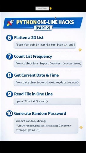 🤯These Python One-Liners Blow Your Mind | Complete Guide #python #shortsfeed #shorts #explore