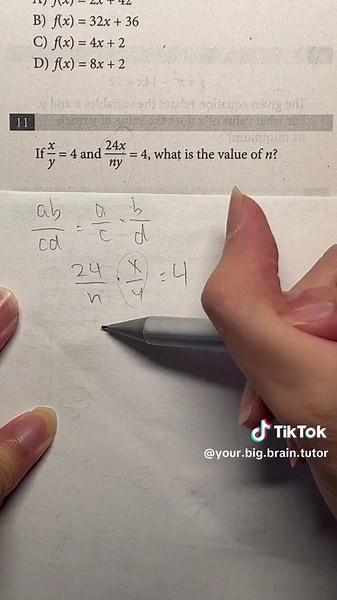 Pretty easy! #easy #question #sat #todo #bigbraintutor #hack #math #schoolhack #school #mathhack #education #solve