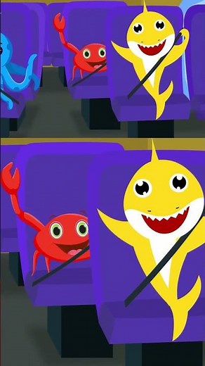 🦈Baby Shark Bus | Part 3 | Wheel on the bus | Little Fish Tales | #babyshark