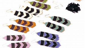 How to Make the Chevron Beaded Fringe Earrings Kit by Beadaholique