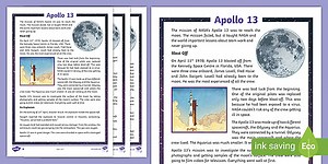 Apollo 13 LKS2 Reading Comprehension