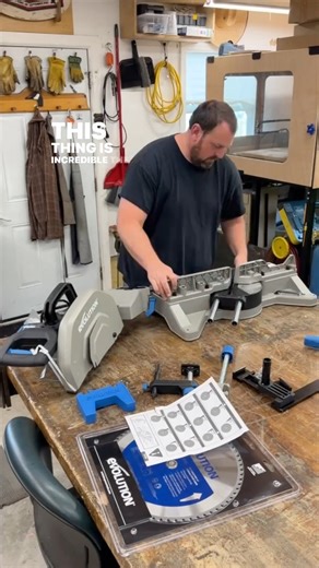 5.6K views · 41 reactions | The Evolution metal miter saw completely changed my workflow ⚡️ Clean, fast, and accurate cuts right off the saw — no more waiting on the bandsaw. For most jobs, this thing made the bandsaw obsolete. #MetalworkingTools #EvolutionSaw #WorkflowUpgrade | High Caliber Craftsman Builds | Facebook
