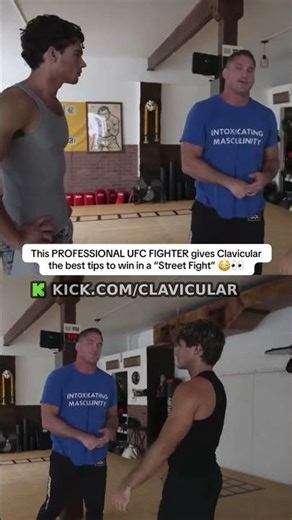 This PROFESSIONAL UFC FIGHTER gives Clavicular the best tips 😯 #clavicular