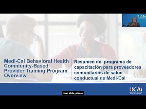 HCAI Webinar | Medi Cal Behavioral Health Community-Based Provider Training Program
