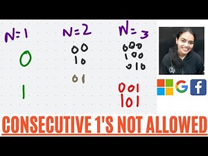 Consecutives 1's not allowed | Intuition + Code + Explanation | Flipkart Microsoft Must do Question