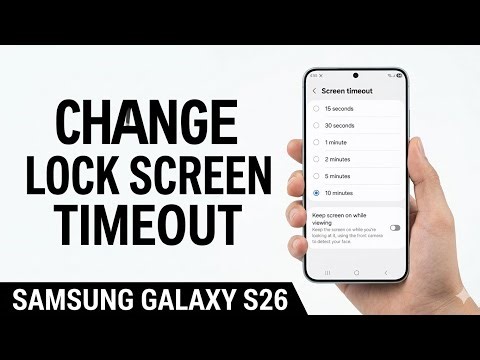 Samsung Galaxy S26, S26+ & S26 Ultra | How to Change the Lock Screen Timeout on Samsung Galaxy S26