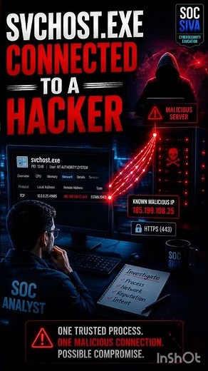 🚨 Why Is svchost.exe Connecting to a Malicious IP? | Real SOC Investigation