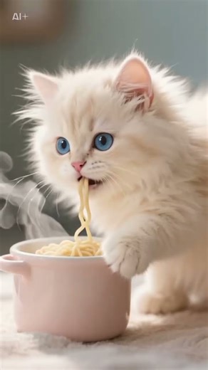 Cute Cat baby eating food 🤤🤤 #cat #cute #cutecat #love #miawmiaw