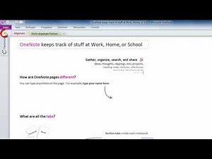 OneNote 2010 - Teil 1 - Die Benutzeroberfläche