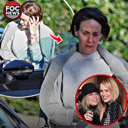 It was an emotional scene in Los Angeles as actress Sarah Paulson was seen leaving Diane Keaton’s home just hours after news broke of the Oscar winner’s death. Witnesses described Paulson as visibly distraught as she embraced someone outside the Brentwood residence before quietly driving away. Friends and loved ones gathered throughout the day to mourn the beloved Hollywood legend, whose passing at 79 has left fans around the world in shock. Sarah Paulson and Diane Keaton shared a warm friendshi