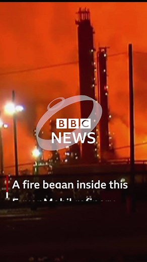The fifth largest oil refinery in the US caught fire in Baton Rouge, Louisiana. bbc.in/31PPSiX | BBC News