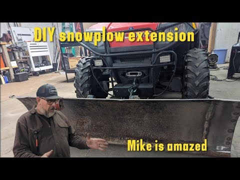 DIY snowplow extension (Streeeeeetch) even Mike was amazed..