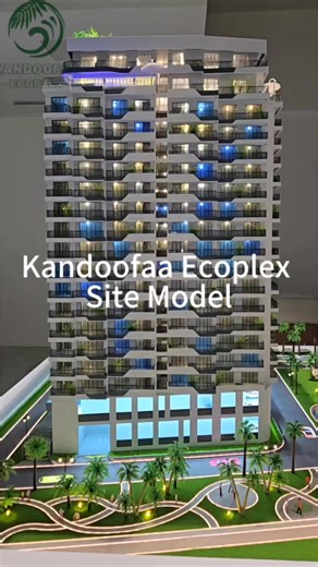 🌿 [Scale Model Showcase | Kandoofaa Ecoplex Phase 2] 🌿 To present a clearer and more comprehensive vision of Kandoofaa Ecoplex Phase 2 upon completion, we have specially developed a detailed site model of the project. The site model is now officially open for public viewing, and we warmly invite everyone to visit and take photos 📸. ✨ About the Scale Model Developed based on the project’s actual planning, the site model accurately showcases the architectural layout, spatial structure, and over